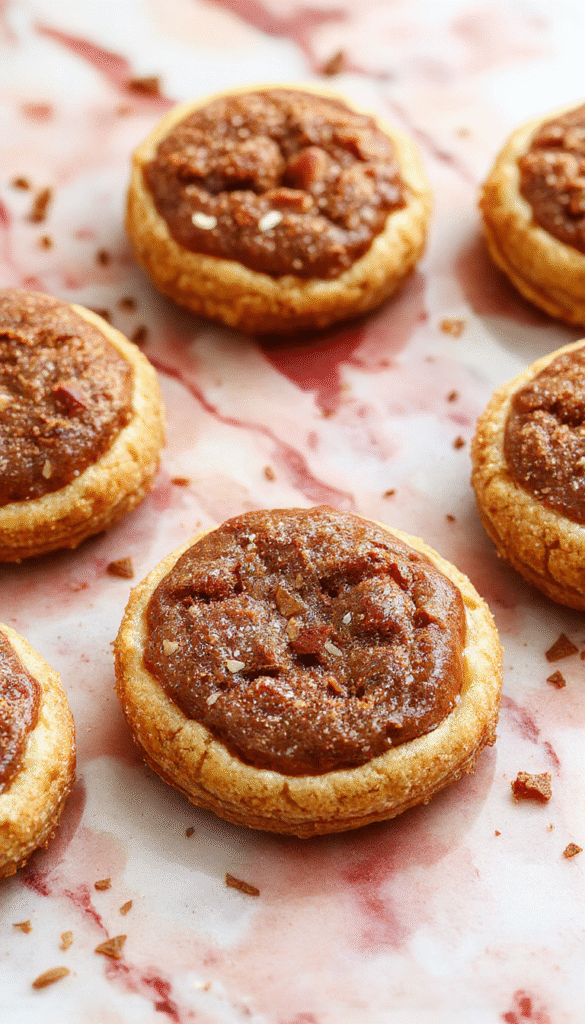 Colorful golden-brown pop tart cookies arranged on a rustic plate with a flaky, crispy texture, sprinkled with sugar, styled with retro childhood fun elements, vibrant background